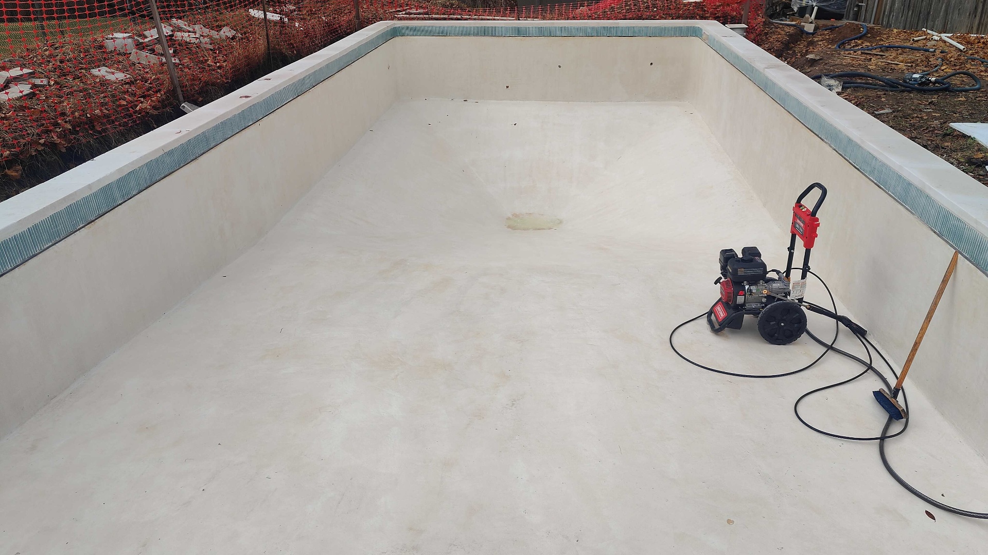 Pool after acid wash